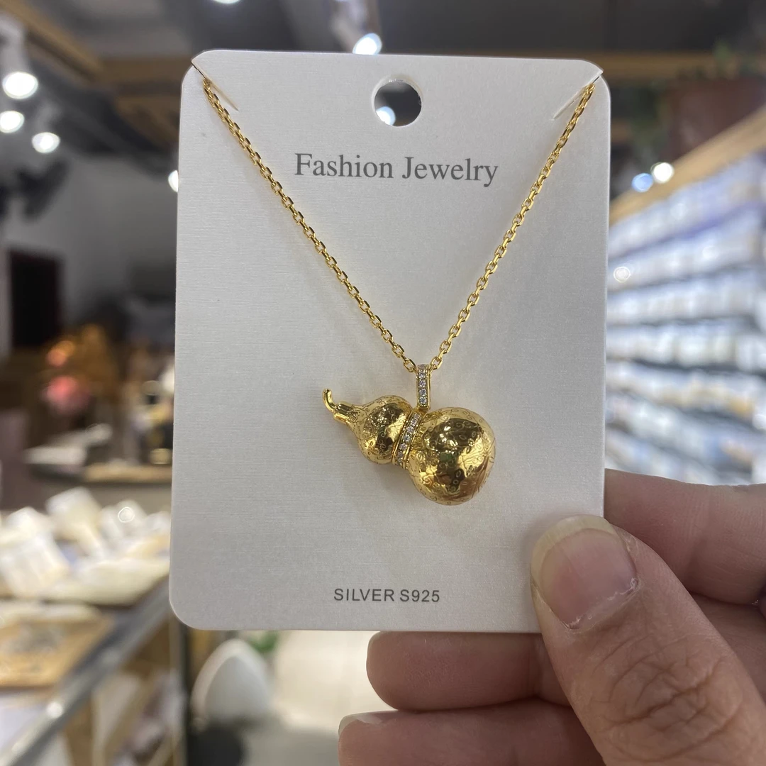 链子925银 129 高端定制新款s925纯银葫芦项链