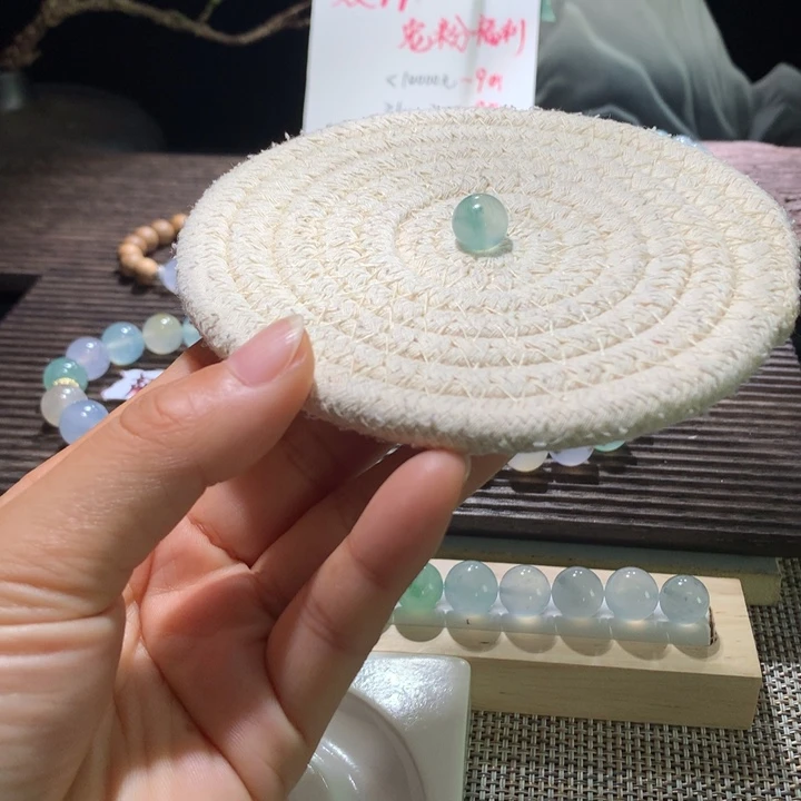 翡翠散珠天然缅甸翡翠A货卡10.5 冰飘花