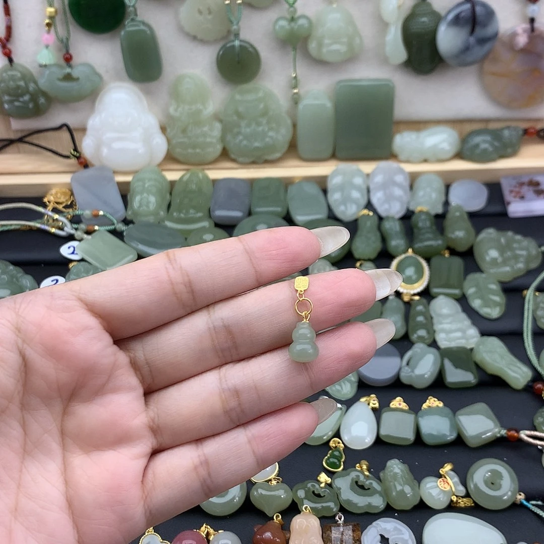 吊坠(不含链)银S925镶嵌和田玉
