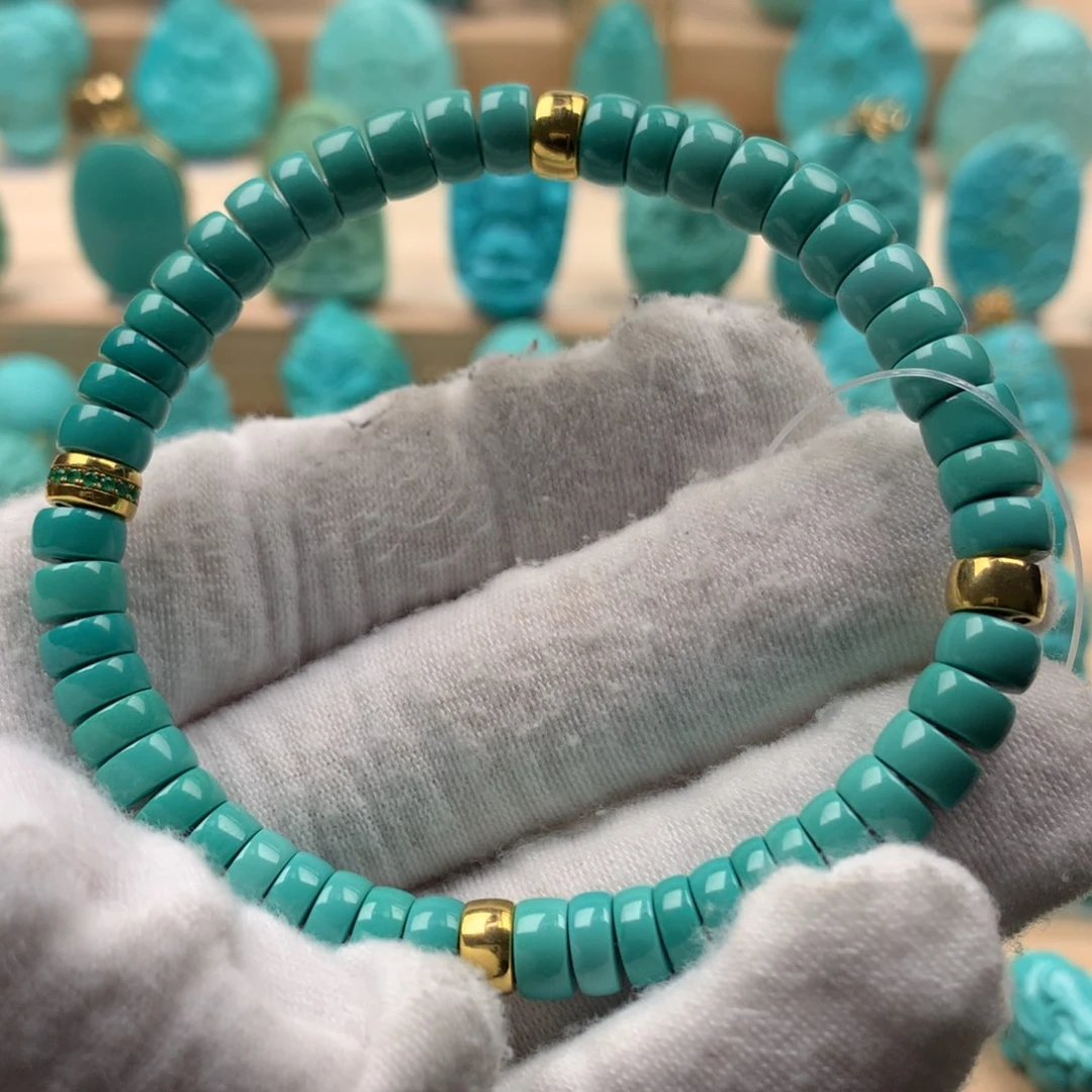 绿松石配饰18K金镶嵌