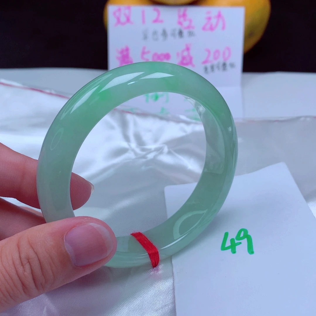 未镶嵌手镯翡翠缅甸天然A货翡翠手镯56