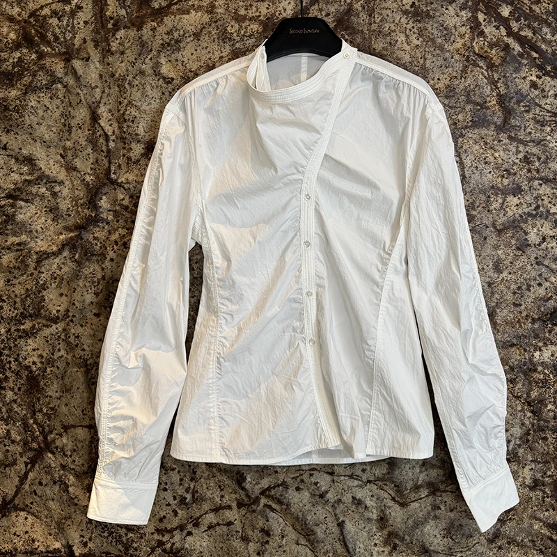 TAOYUNYI【春日絮语】设计款斜门襟纯色衬衫SH52CS626