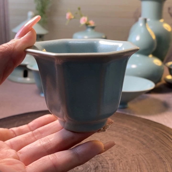 瓷片八方杯一一一一一一一一一一一