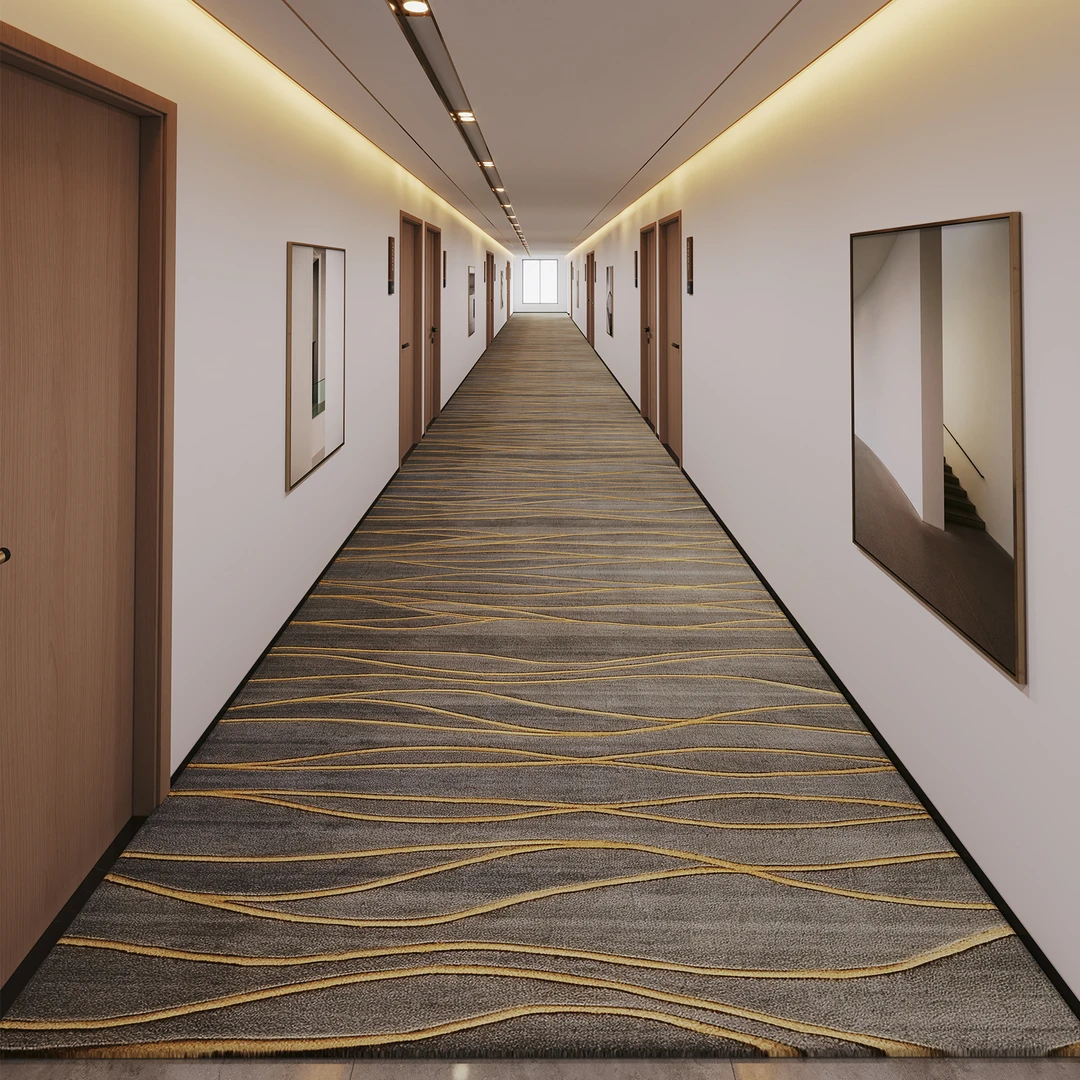 忘忧虫简约高级酒店过道地垫耐脏防滑走廊地毯免洗通铺可定制过道