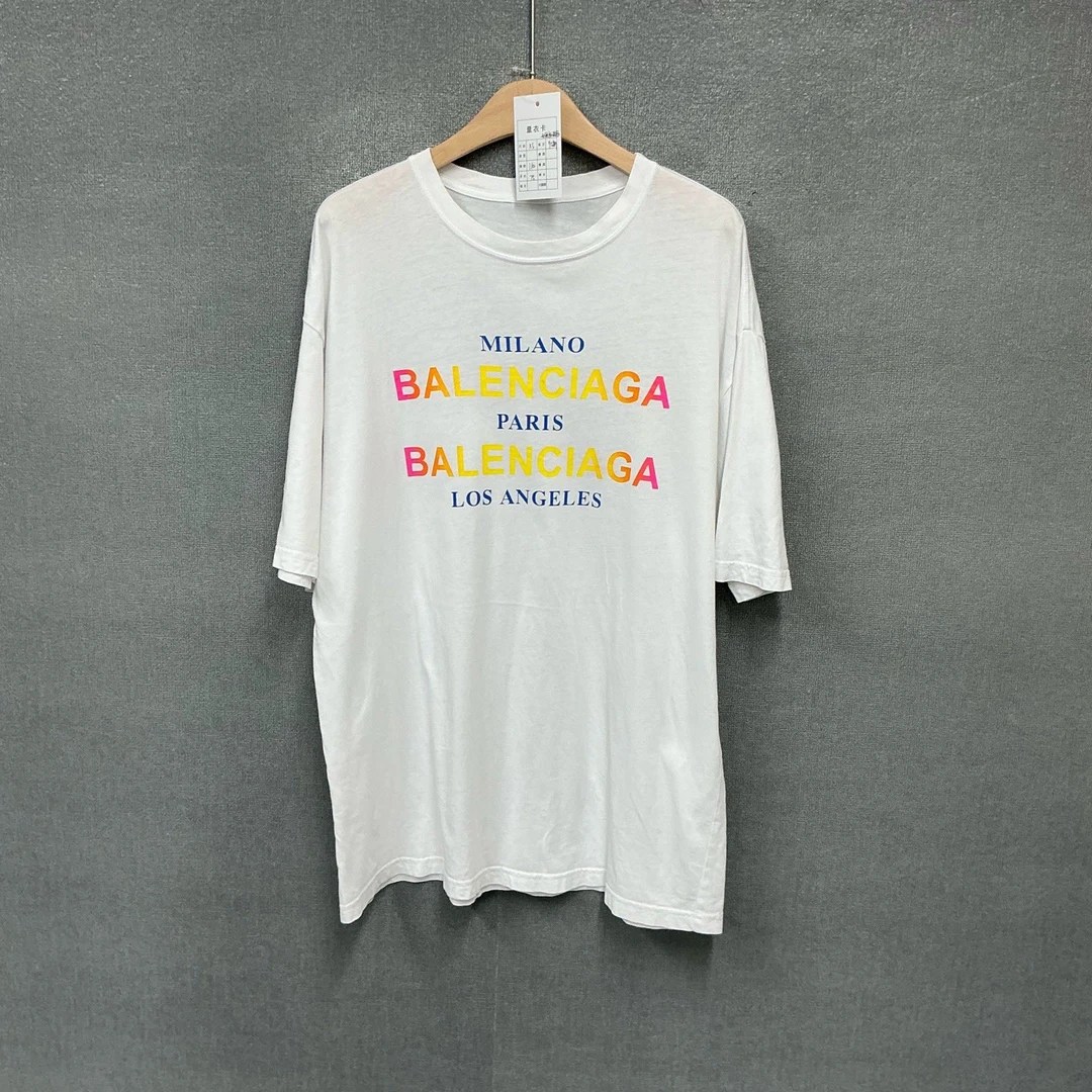 95新 Balenciaga/巴黎世家 (PM) 字母印花短袖95新无洗标领标5824