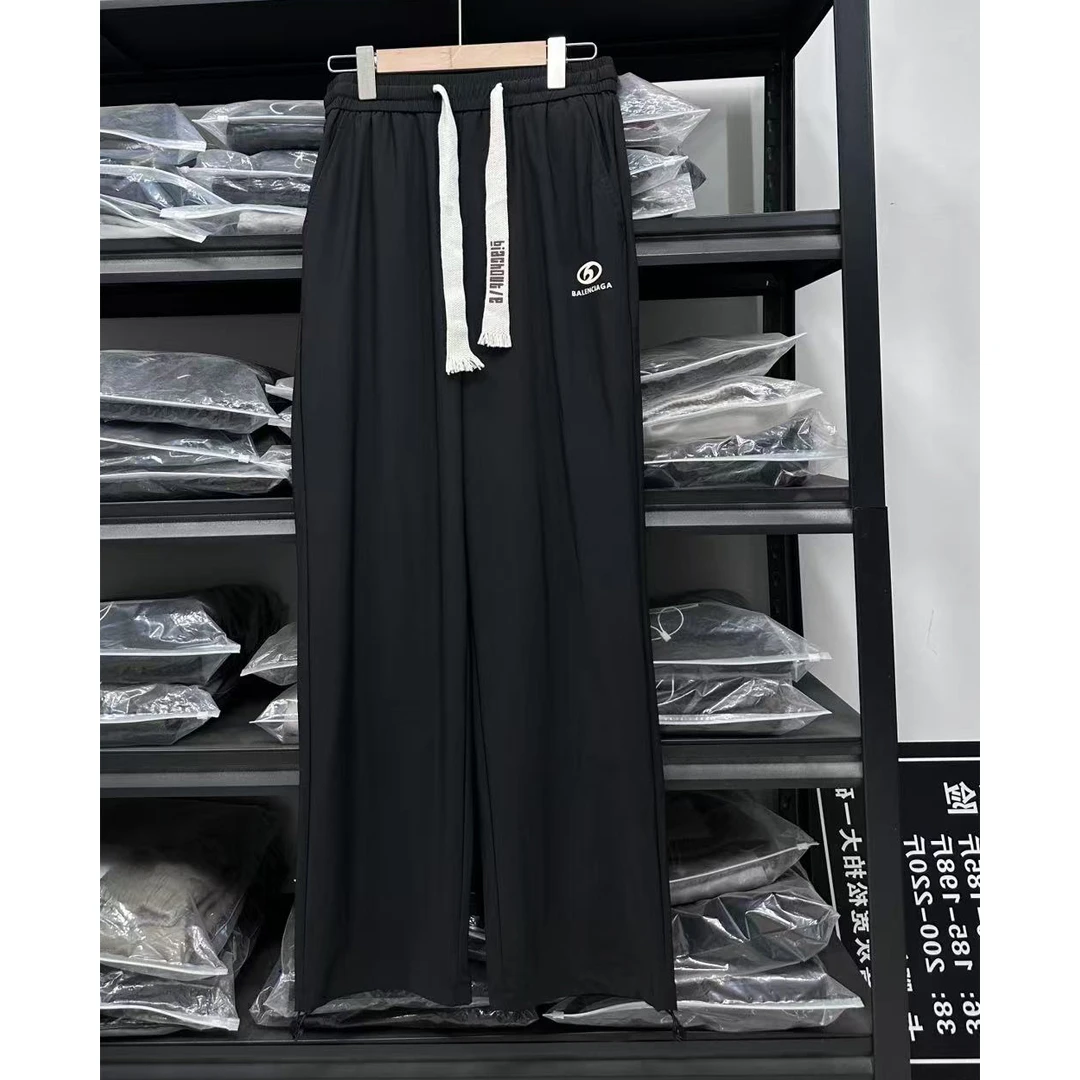 6061#【夏款冰丝直筒】青少年夏款冰丝潮流时尚百搭宽松直筒长裤