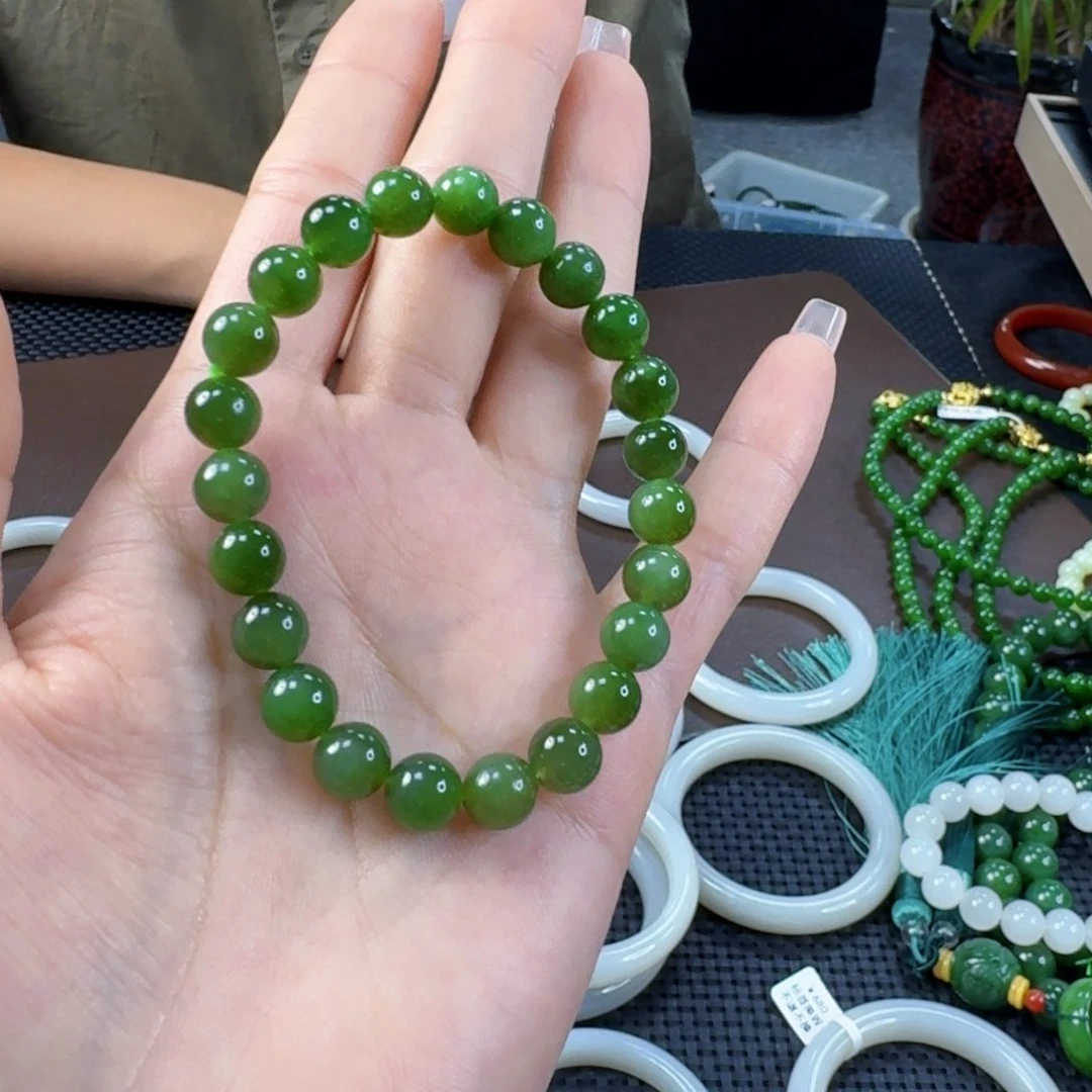 手链未镶嵌和田玉（碧玉）