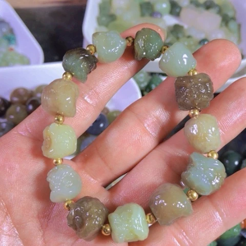 手链未镶嵌和田玉（糖玉）