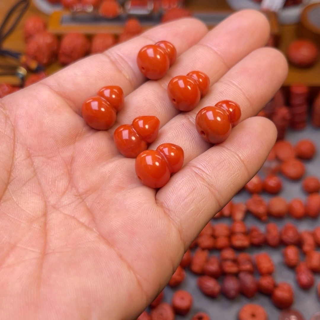 南红玛瑙未镶嵌川料精工葫芦卡12m多样性发货其中一件