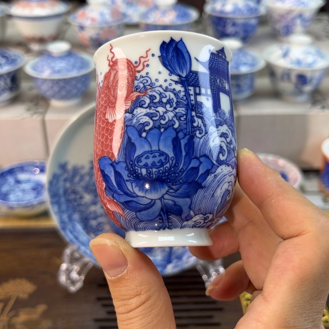 孤品鲤鱼跃龙门闻香杯