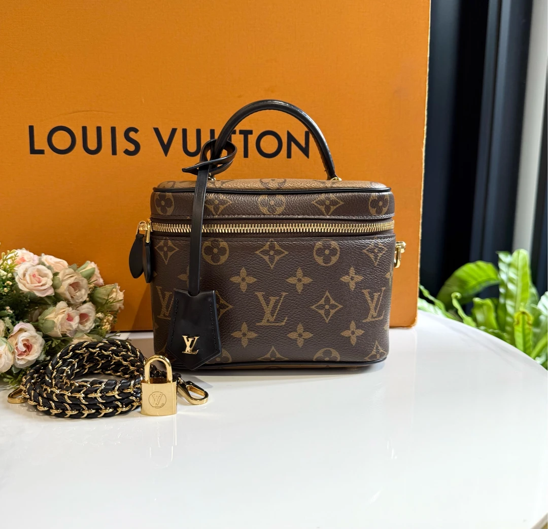 99新 LouisVuitton/路易威登 vanity 老花化妆包 芯片款/5349