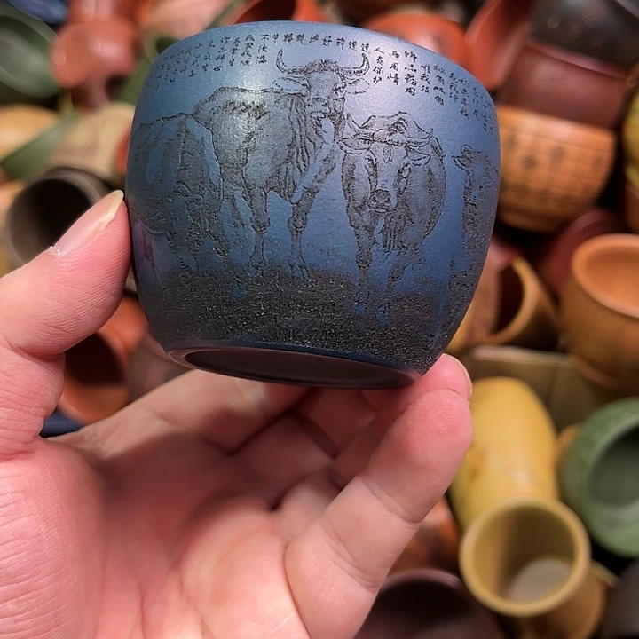 紫砂茶杯全手工紫砂主人杯