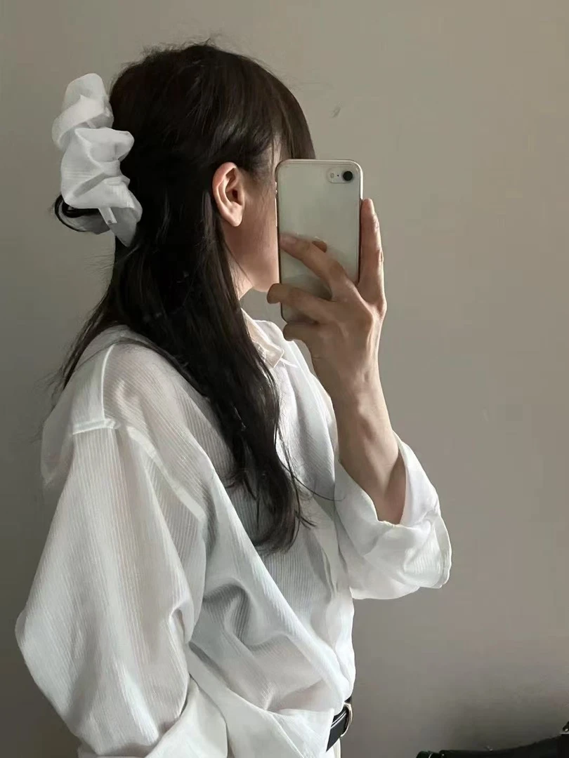 JIREH 以乐  韩代 ago -特-高品衬衣微透感竖条纹温柔质感