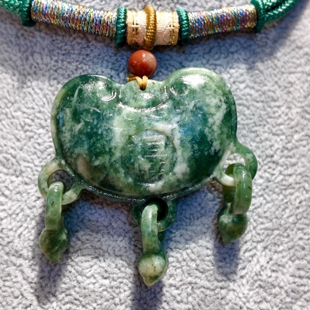 岫玉精品跑环元宝锁国风之美多样式发货只发一个