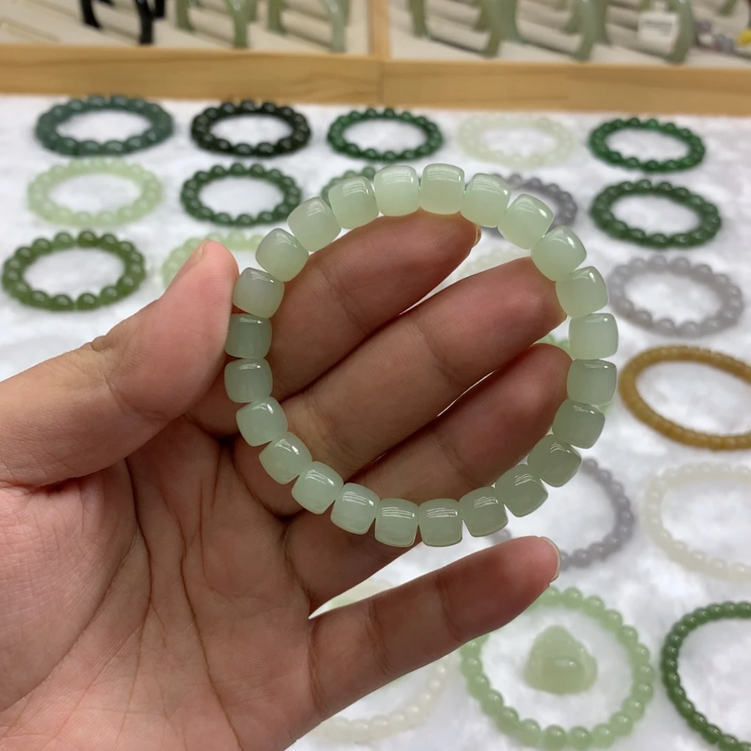 未镶嵌手串和田玉（直切冰晴水9）