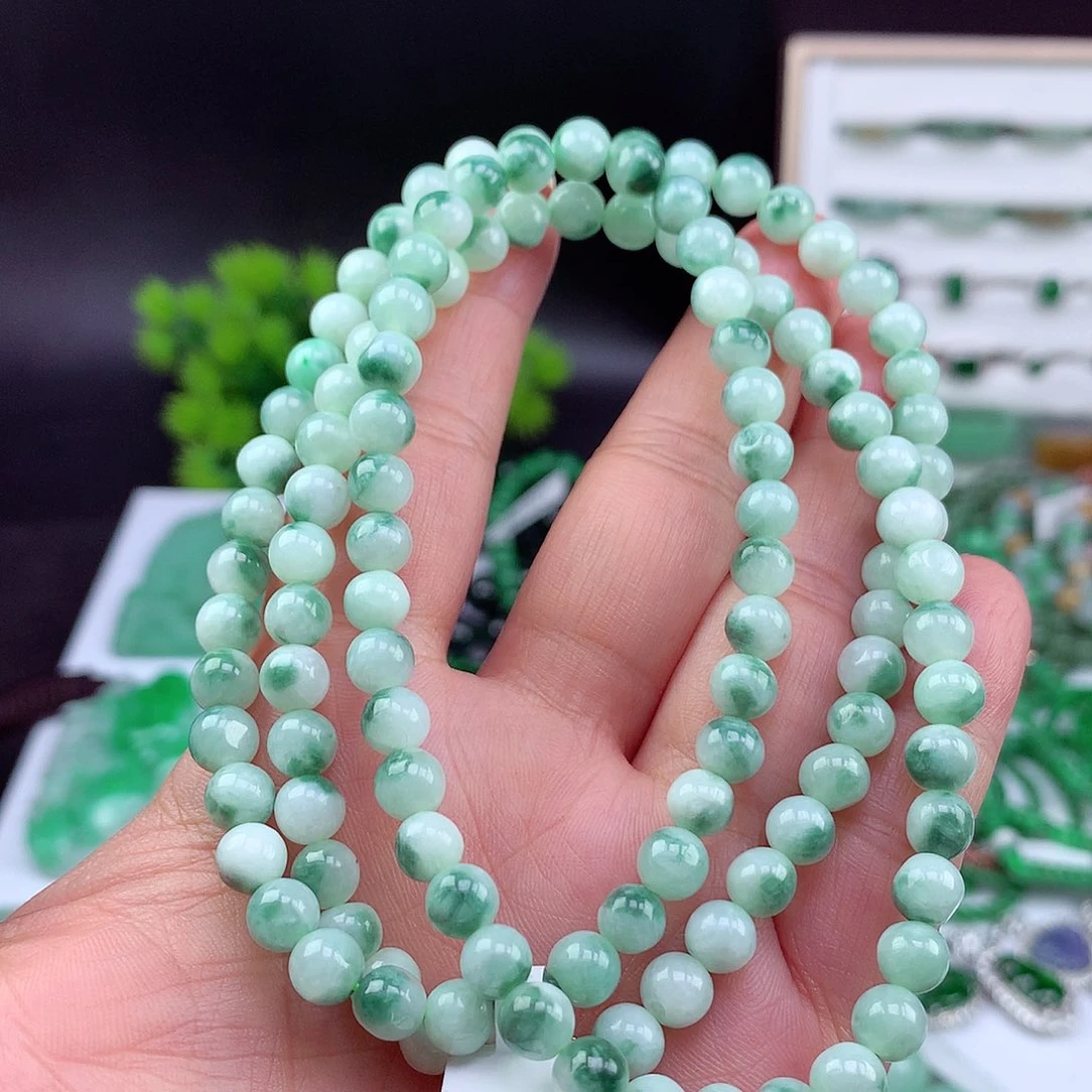 翡翠未镶嵌项链项链