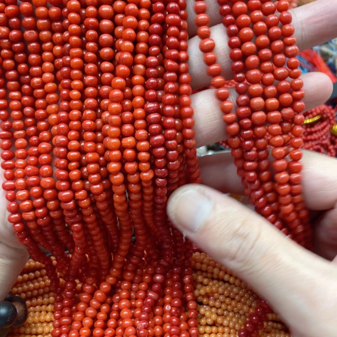 玛瑙/玉髓合金珠宝半成品一条5mm三姑娘蛋形