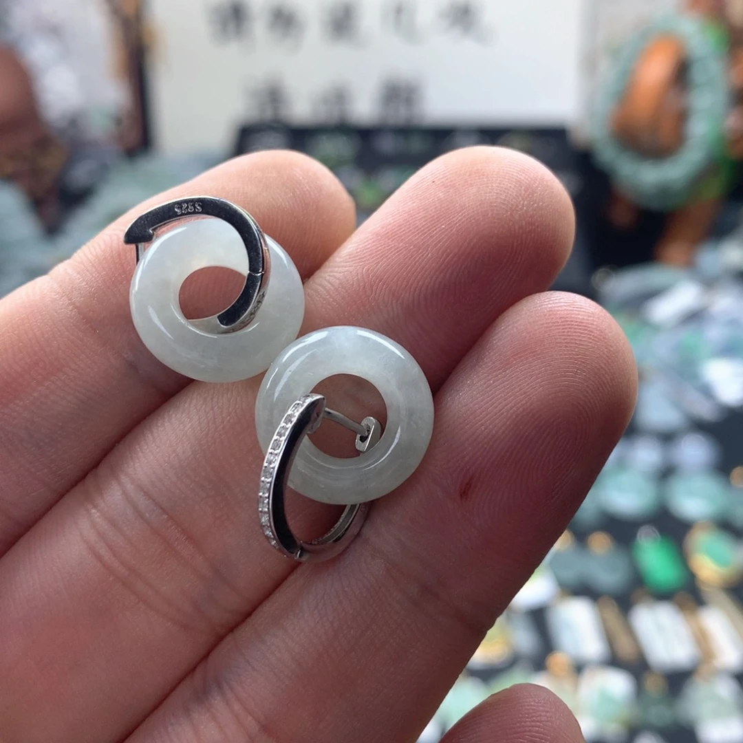 颈饰银S925镶嵌翡翠