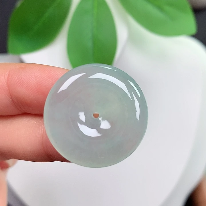 翡翠未镶嵌颈饰平安扣 25.2x5.8mm