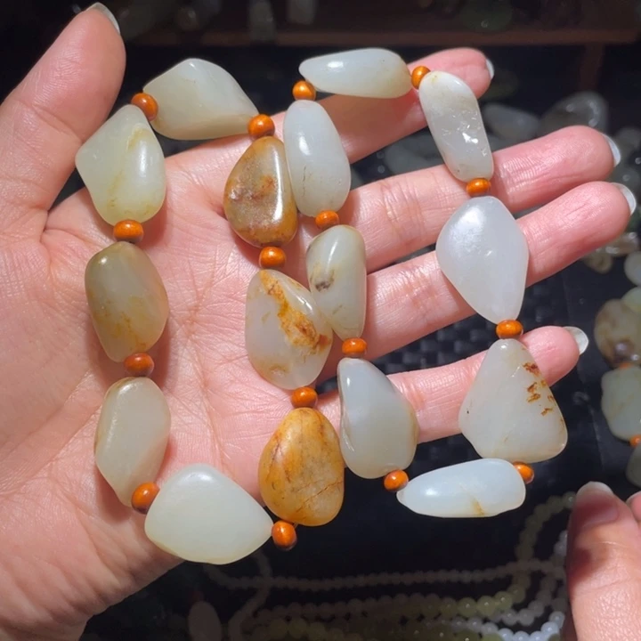 手链未镶嵌和田玉平**心