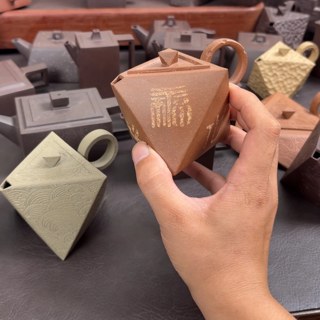 邳***我茶壶紫砂全手工五福临门瑕疵