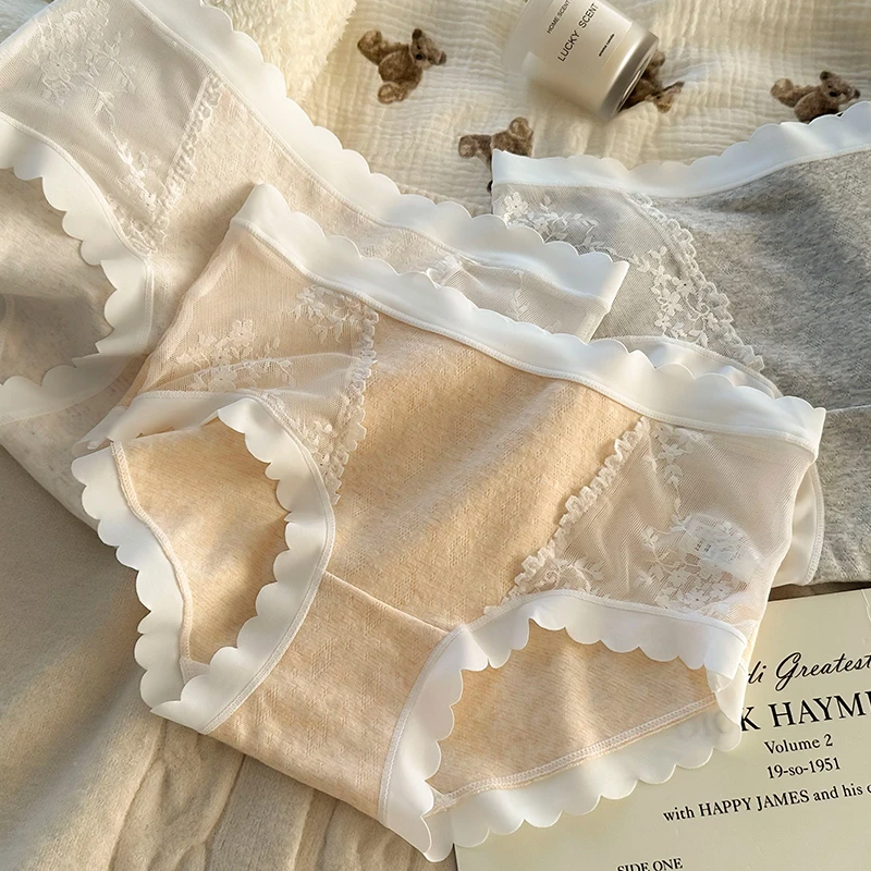 甜美可爱少女内裤舒适透气网纱纯欲柔软细腻亲肤女士三角内裤