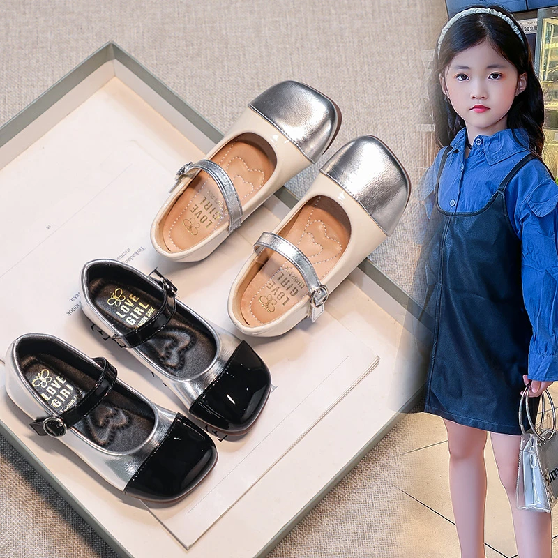 女童公主鞋秋季软底儿童小皮鞋演出鞋蝴蝶结黑色时尚防滑单鞋韩版