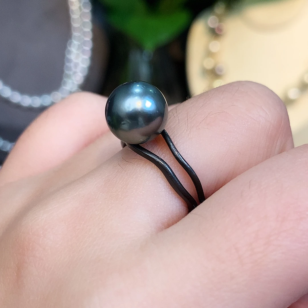 银S925镶嵌海水珍珠戒指