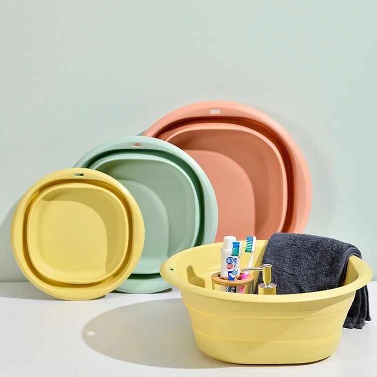 伸缩可折叠脸盆便携式压缩盆洗脸盘硅胶旅行超轻家用水盆大号中号