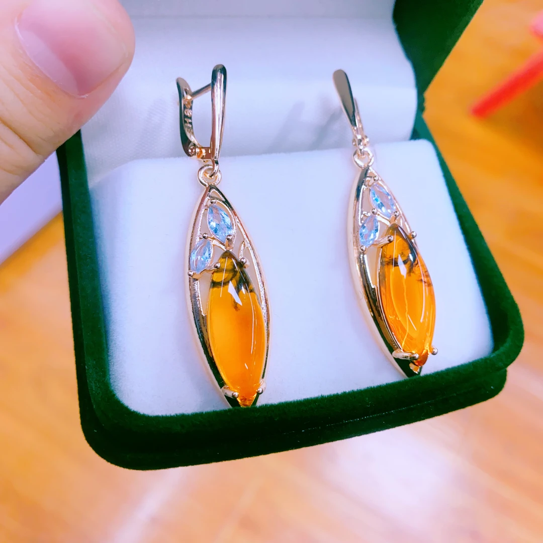 合金玻璃耳饰 804号تەقلىدىي كەھىرۋا نۇسقا ھالقا 妈妈款耳环