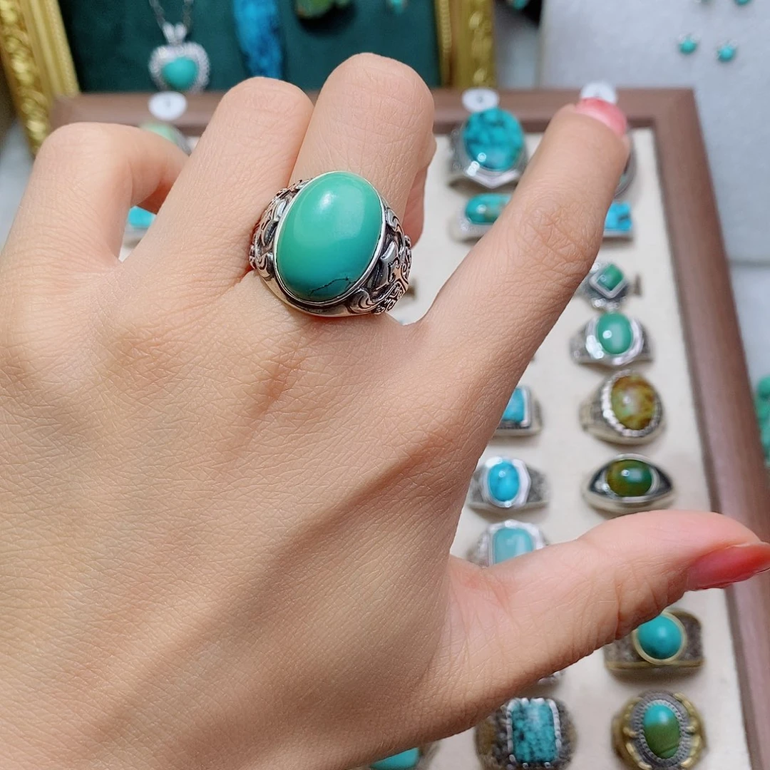 绿松石银S925镶嵌颈饰用****3