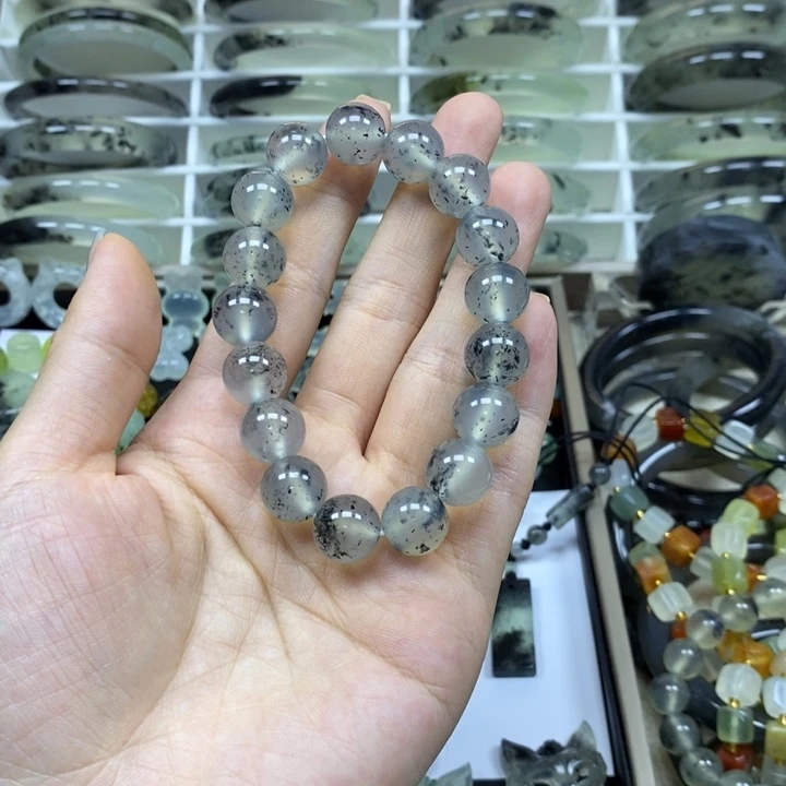 胖***。未镶嵌蛇纹石玉手链