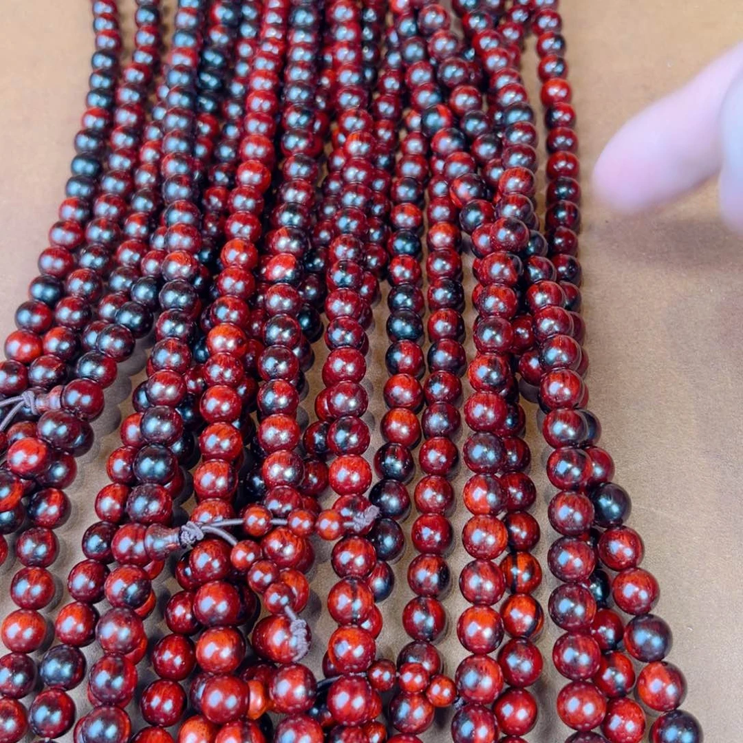 小叶紫檀手串/手链琴料08鸡血红火焰纹