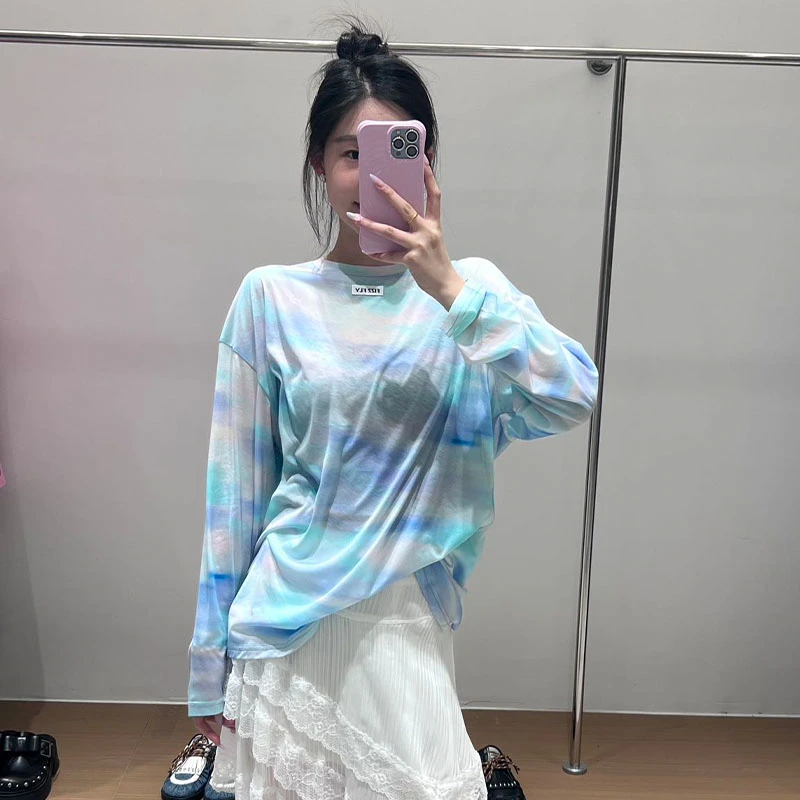 FIZZFLY|25设计师品牌新款25SS夏季皇室极细羊毛阔版T恤长袖宽松