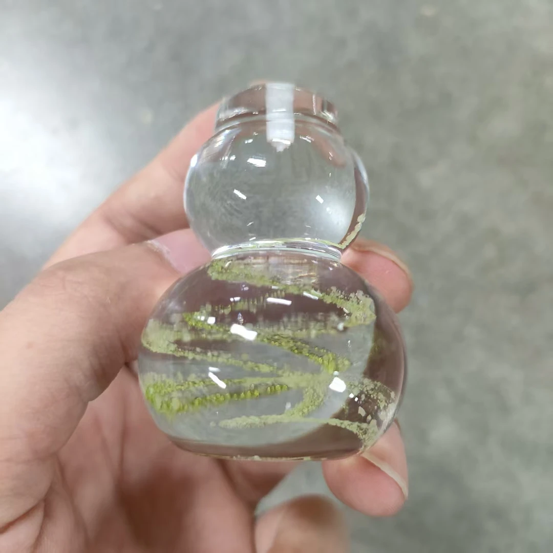 玻璃葫芦盖置-绿色CC8812