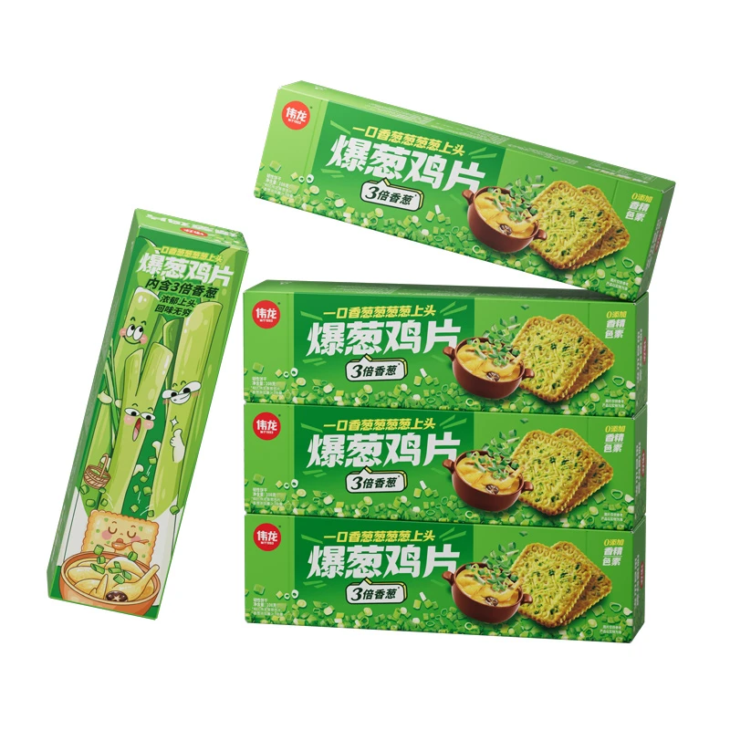 【春茶季】爆葱香香鸡片饼干薄脆好吃解馋国货好味道108g营养