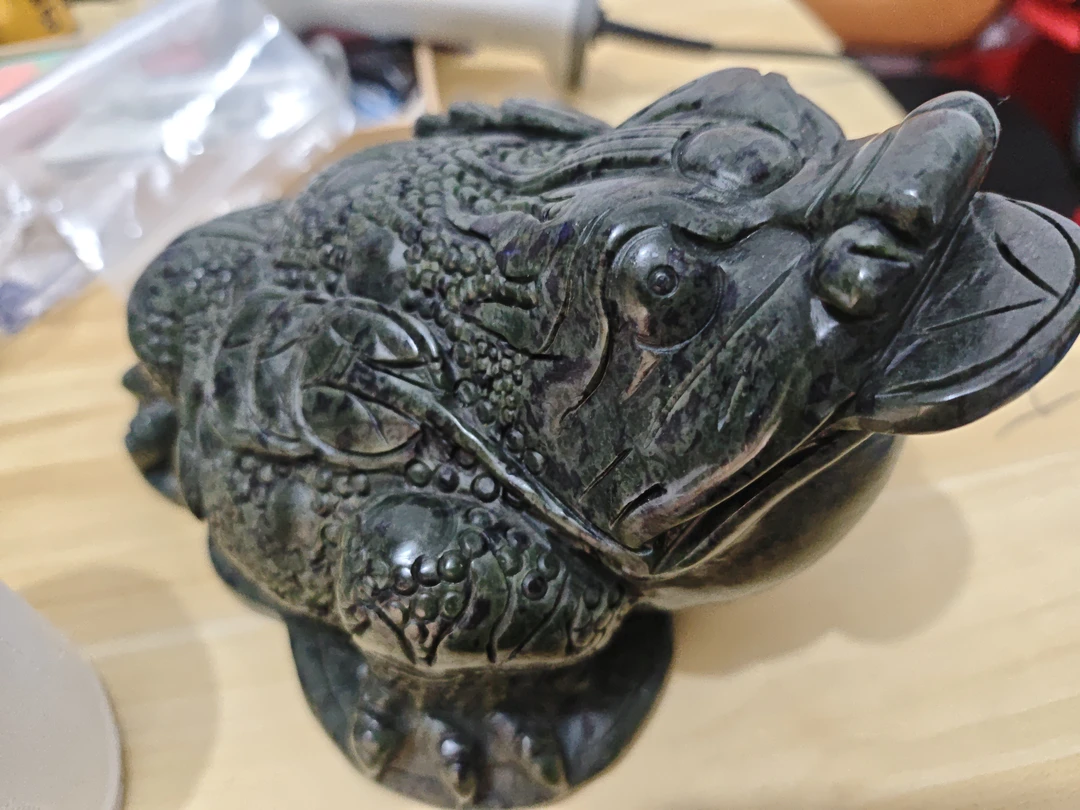 藏玉药王石金蟾摆件男士必备款