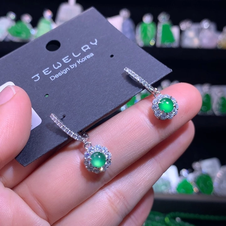 【闪购商品】颈饰银S925镶嵌翡翠天然翡翠