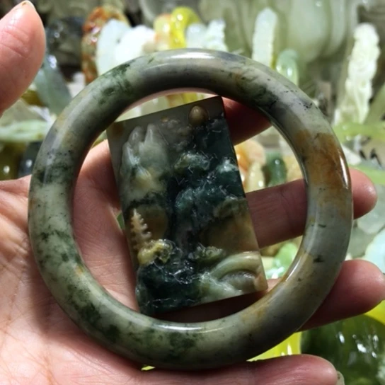 岫玉未镶嵌手把59.60