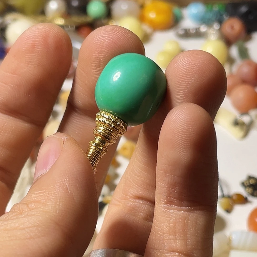 子***尘白玉菩提吊坠珠子