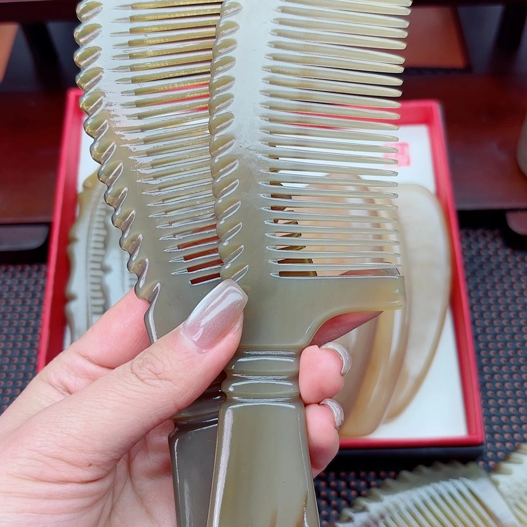 纯天然手工制作牛角梳子