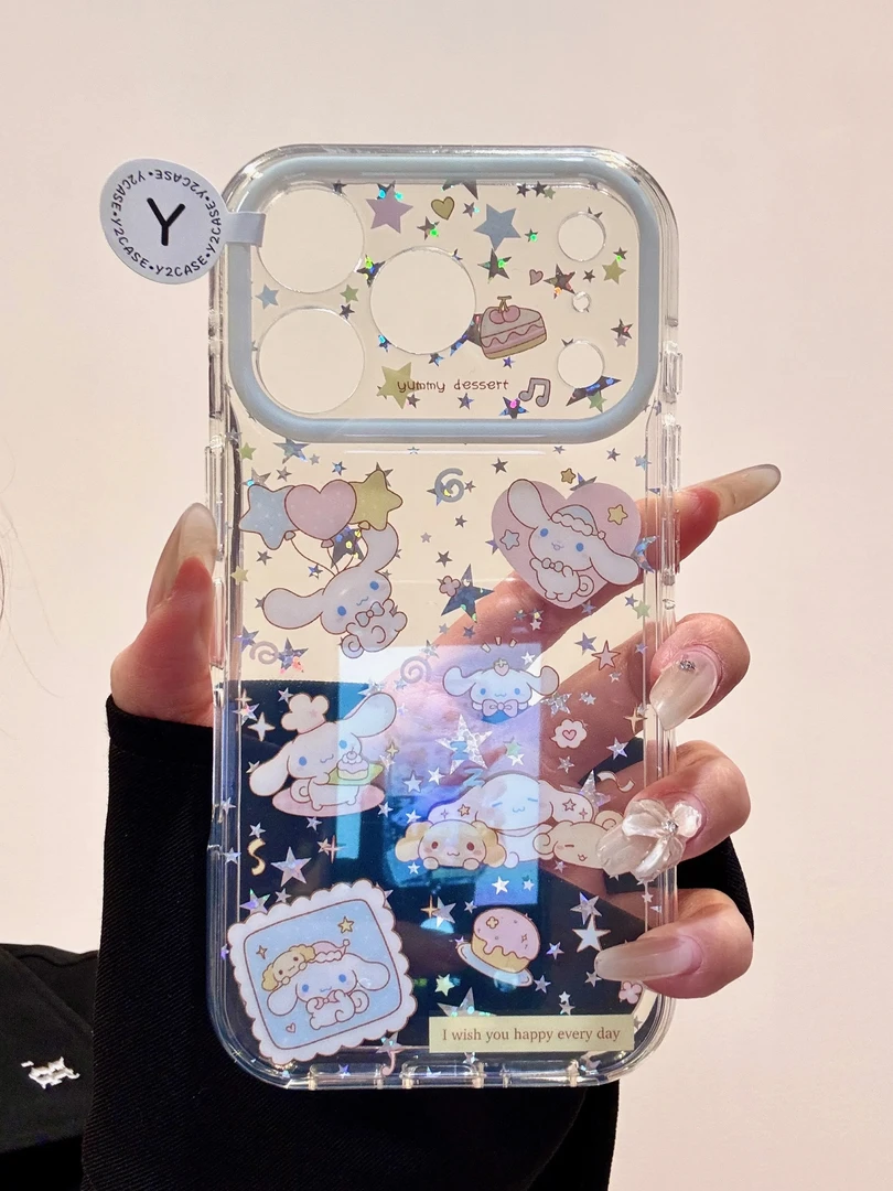 可爱透闪星星玉桂狗IMD双层手机壳适用iPhone17promax防摔苹果16