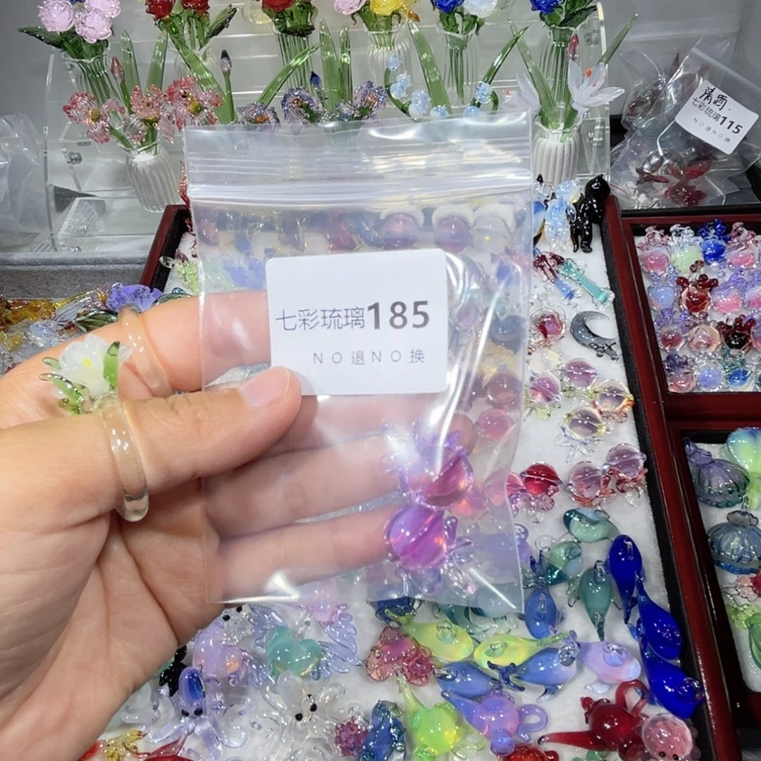 琉璃吊坠(不含链)185铃铛一对