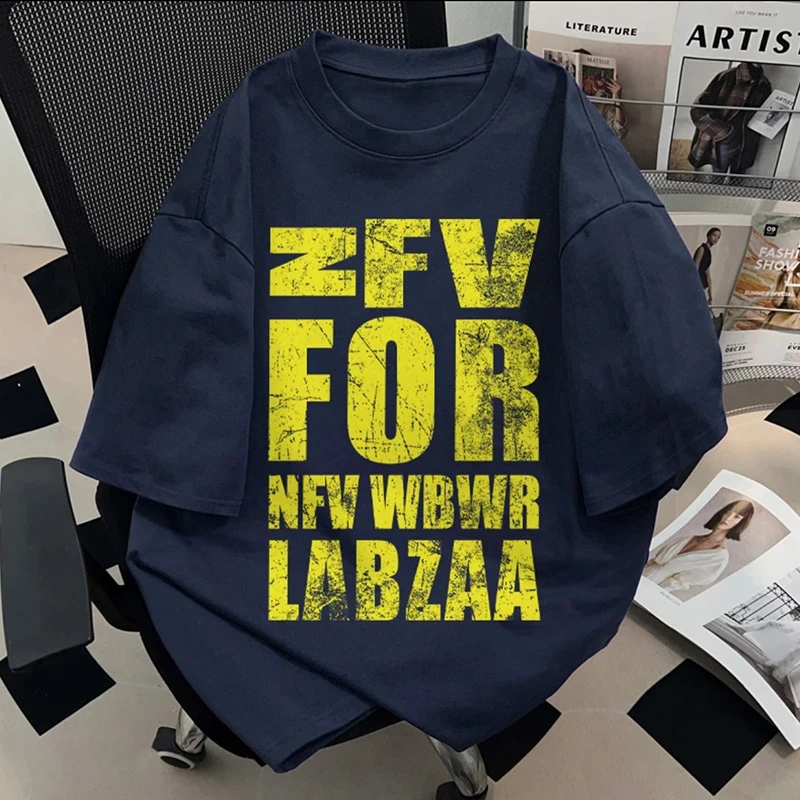 HandSeven新款短袖上衣百搭情侣学生港风圆领印花复古T恤大码潮流