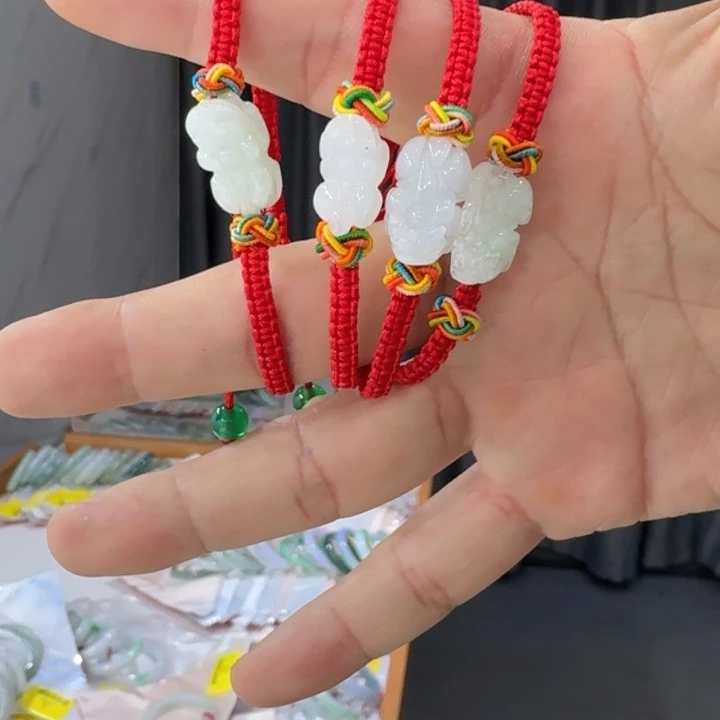 翡翠手串未镶嵌纯天然缅甸翡翠A货多样性发一