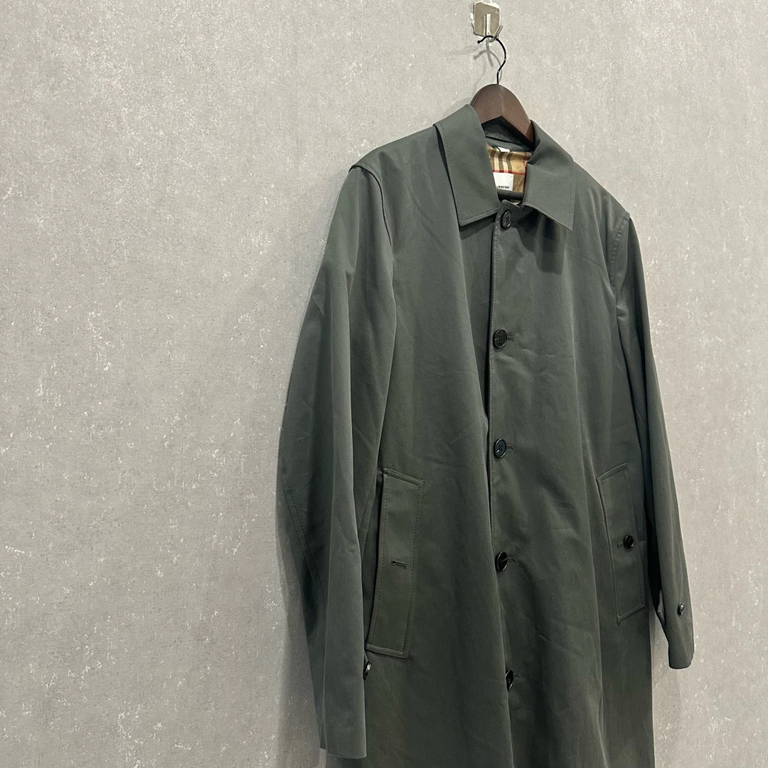 99新 BURBERRY/博柏利 FW24纯色立领长袖常规大衣48码SL003557