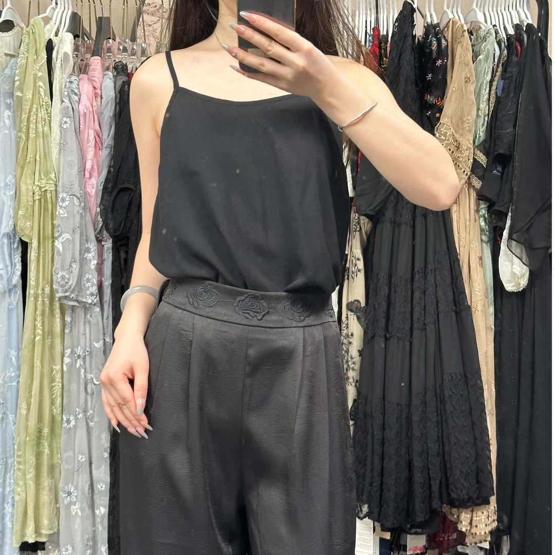 背心休闲风套装清吊带新中式时尚无袖纯欲风小吊带