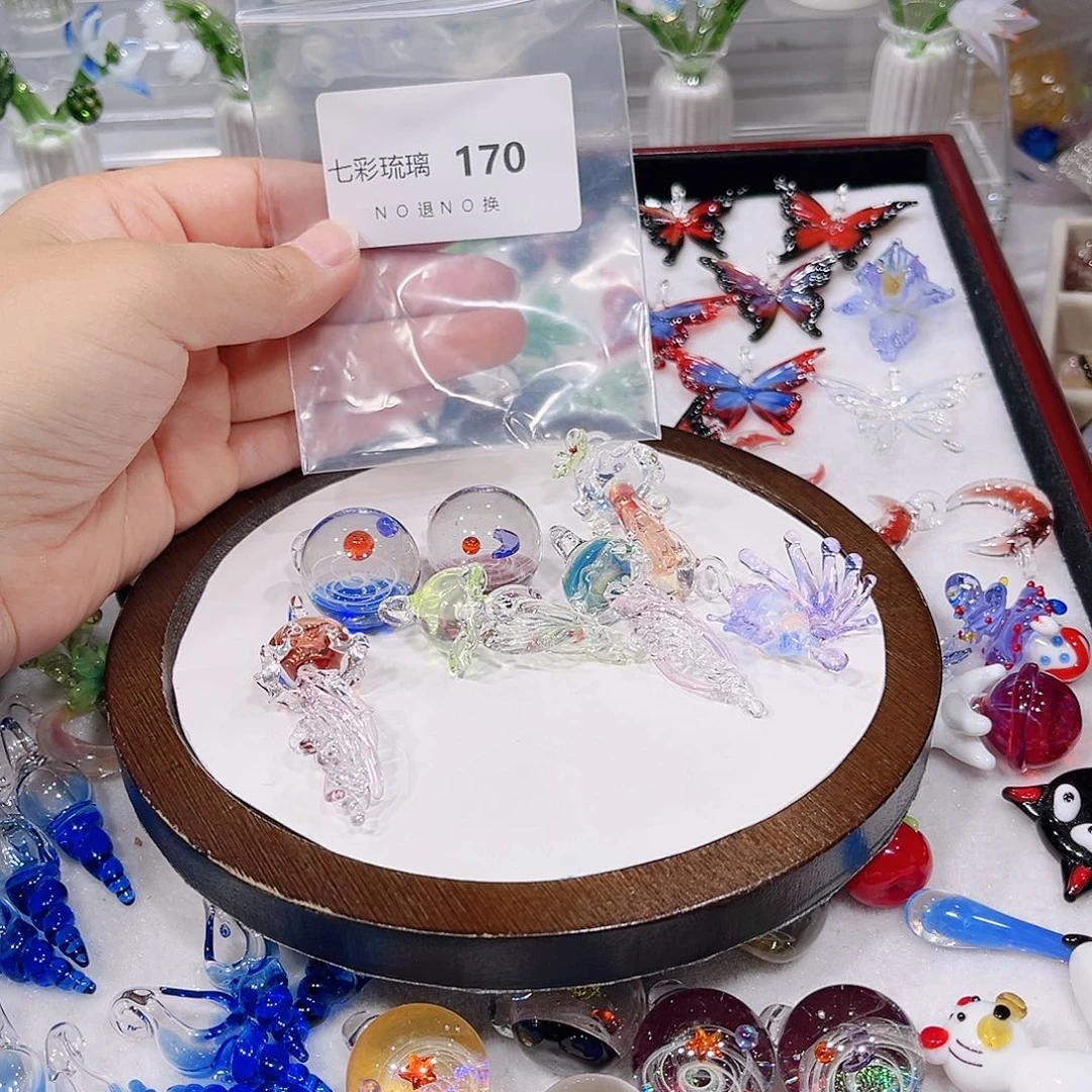 玻璃颈饰170七个挂件