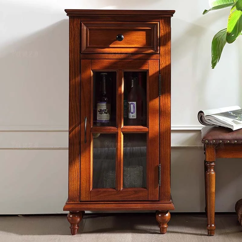 美式乡村实木浴室边柜卫生间客厅储物柜落地马桶白色边柜窄卫浴柜