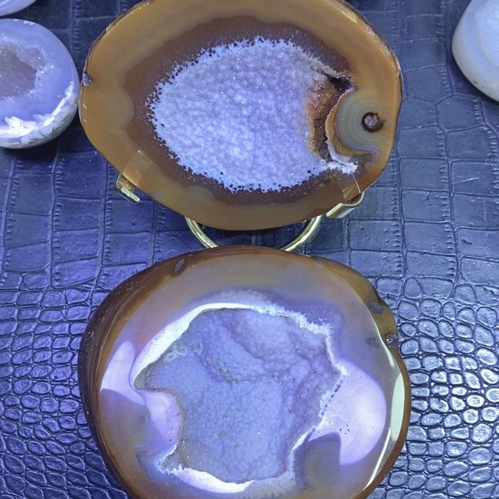 未镶嵌珠宝半成品水晶粉紫啵啵盆